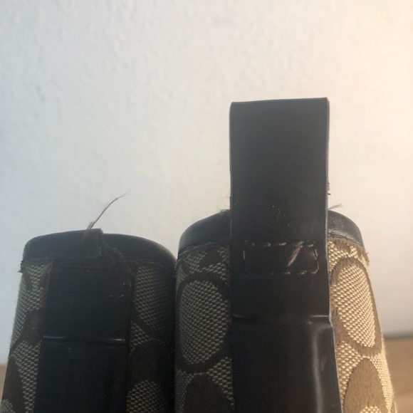 Authentic Coach Size 6 Knee High Rubber Jacquard Boots - Picture 9 of 16